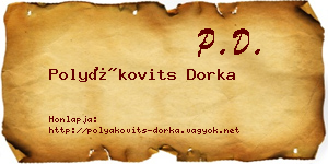 Polyákovits Dorka névjegykártya